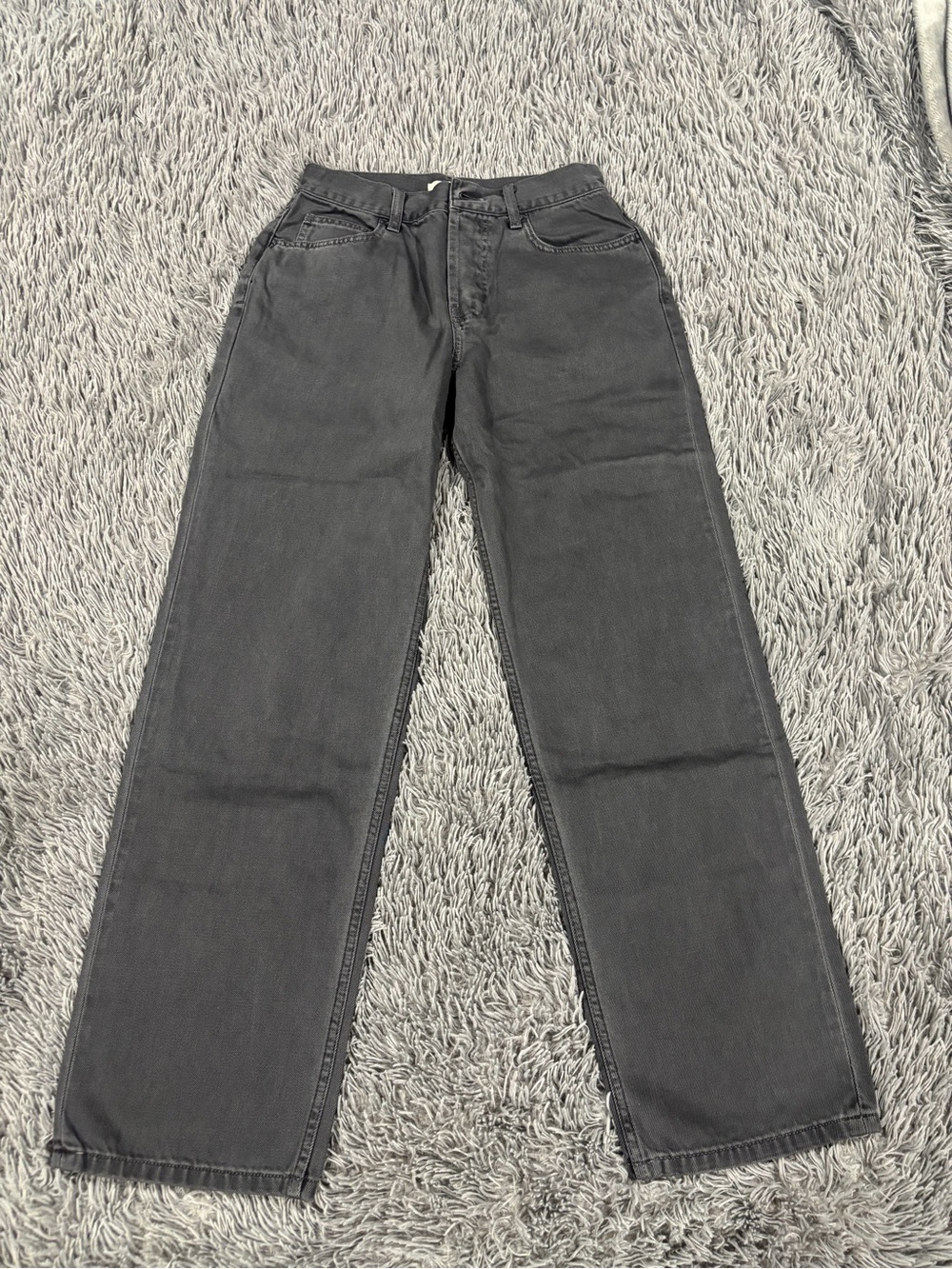 The Row Men's Dark Gray Straight-Leg Jeans